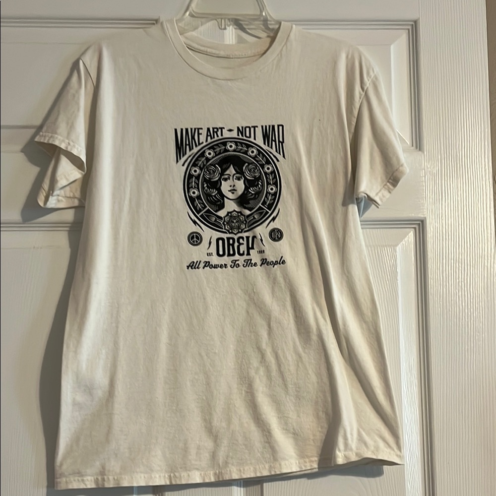 Obey Cream Graphic T-Shirt for Men